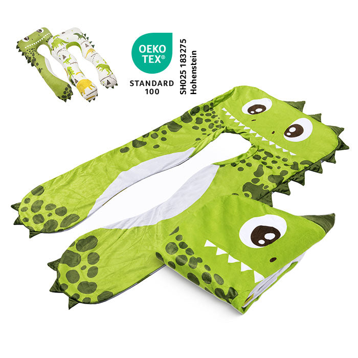 Vervangende hoes voor kinderkussen - microplush (dino)